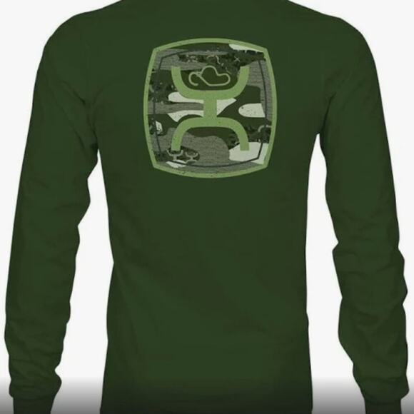 Hooey Zenith Olive Long Sleeve T Shirt 2XL - Picture 2 of 7